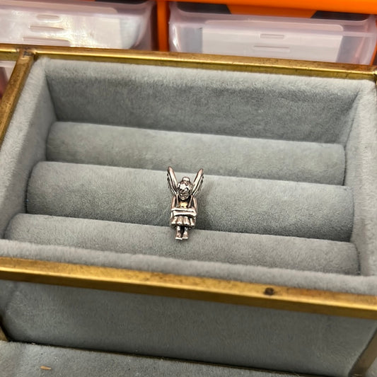 Genuine Pandora Woodland Pixie Fairy Two Tone Gold Heart Rare HTF Charm