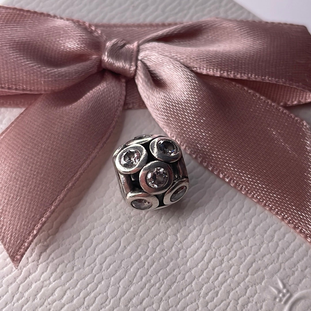 Genuine Pandora Clear CZ Stone Openwork Charm