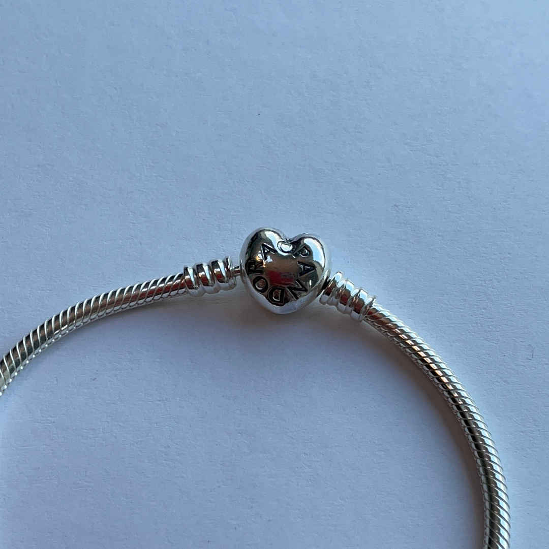 Genuine Pandora Heart Clasp Snake Chain Bracelet Various Sizes