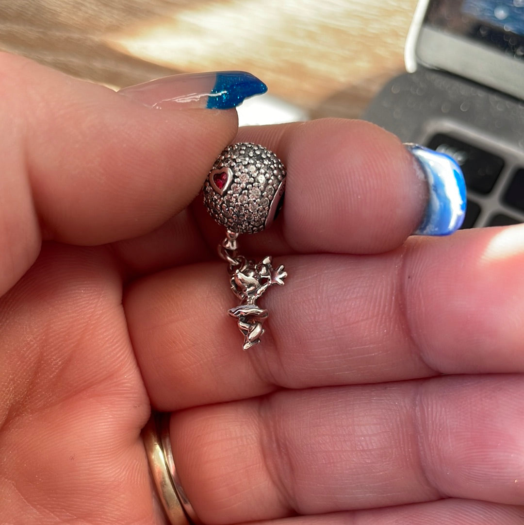 Genuine Pandora Disney Minnie Mouse Pave Balloon Floating Minnie Charm