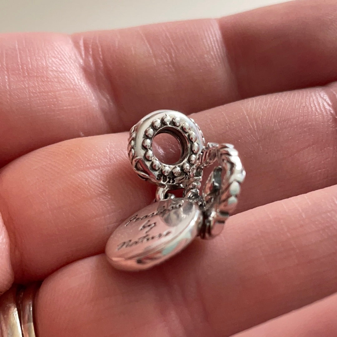 Genuine Pandora Disney Anna Dangle Pave Charm 'Fearless by nature'