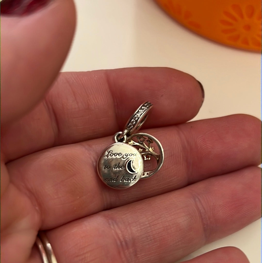 Genuine Pandora I Love You To The Moon And Back Tree of Life Stars and Mood Dangle Charm