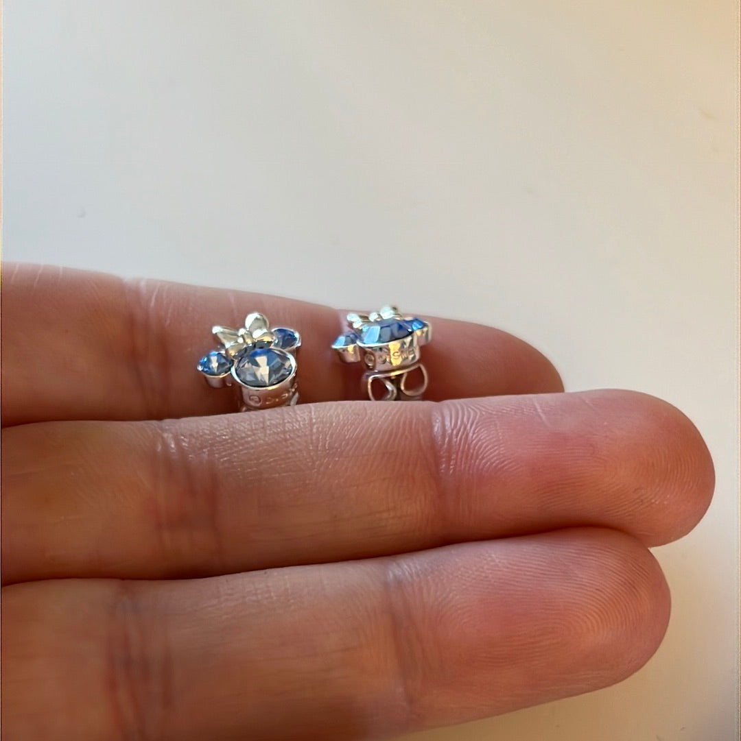 Brand New Disney Beautiful Blue Minnie Mouse Earrings