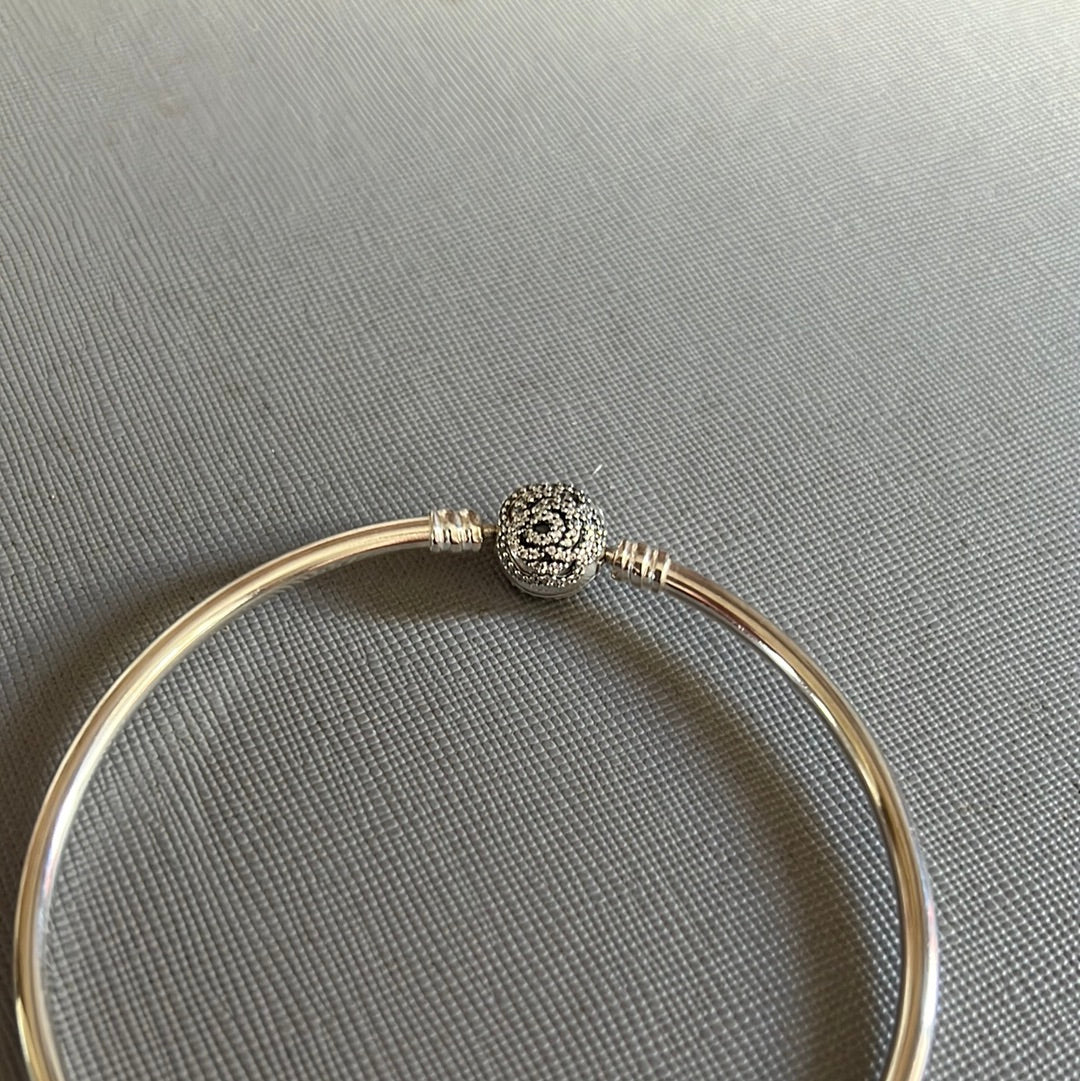 Genuine Pandora Beauty and the Beast Bangle 19cm