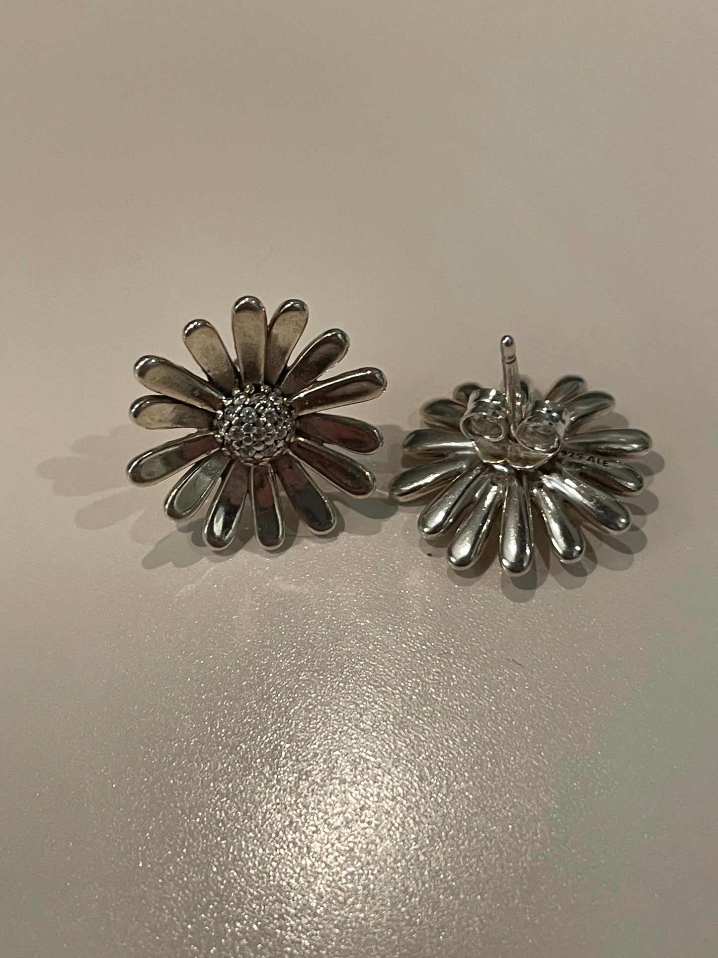 Genuine Pandora Large Pave Daisy Earrings