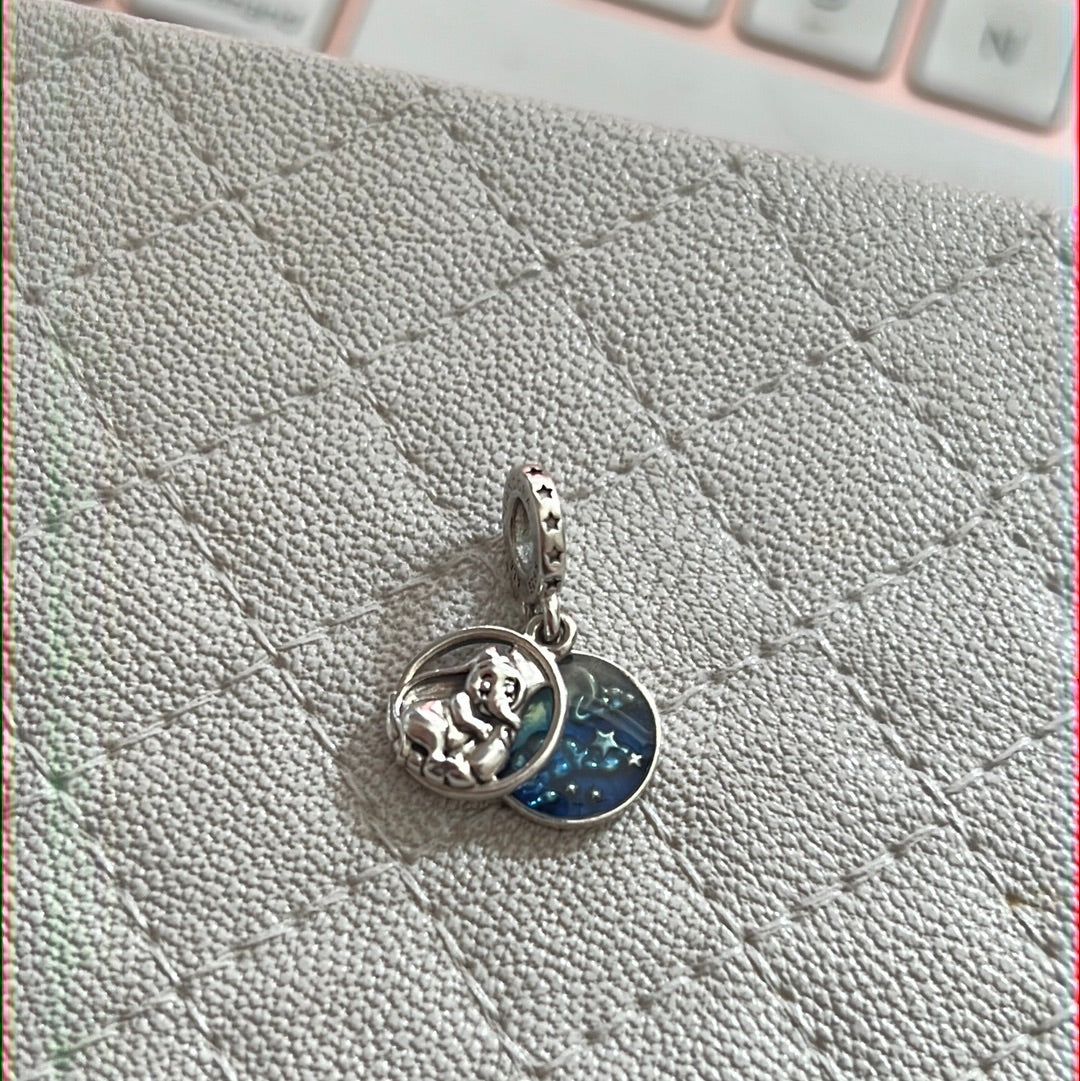 Genuine Pandora Disney Dumbo Sweet Dreams Little One Enamel Dangle Charm