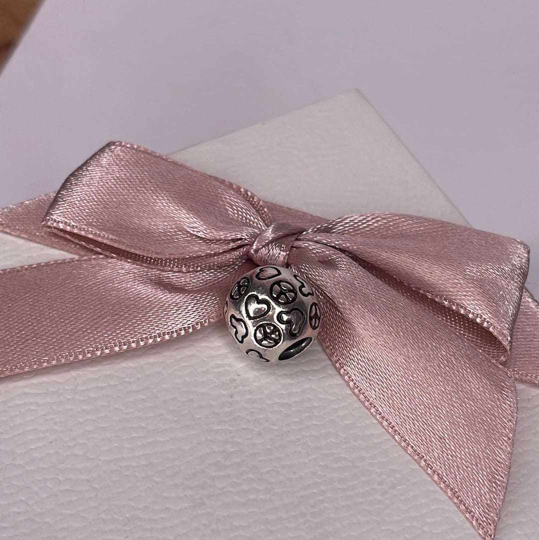 Genuine Chamilia Disney Mickey Mouse Enamel Peace and Love Charm