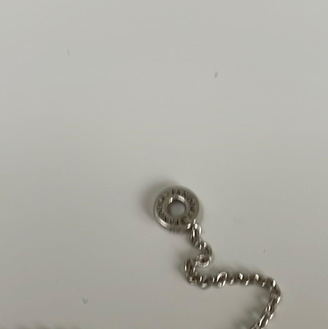 Genuine Pandora Pave Two Circles Twistable Radiant Hearts Logo Pendant