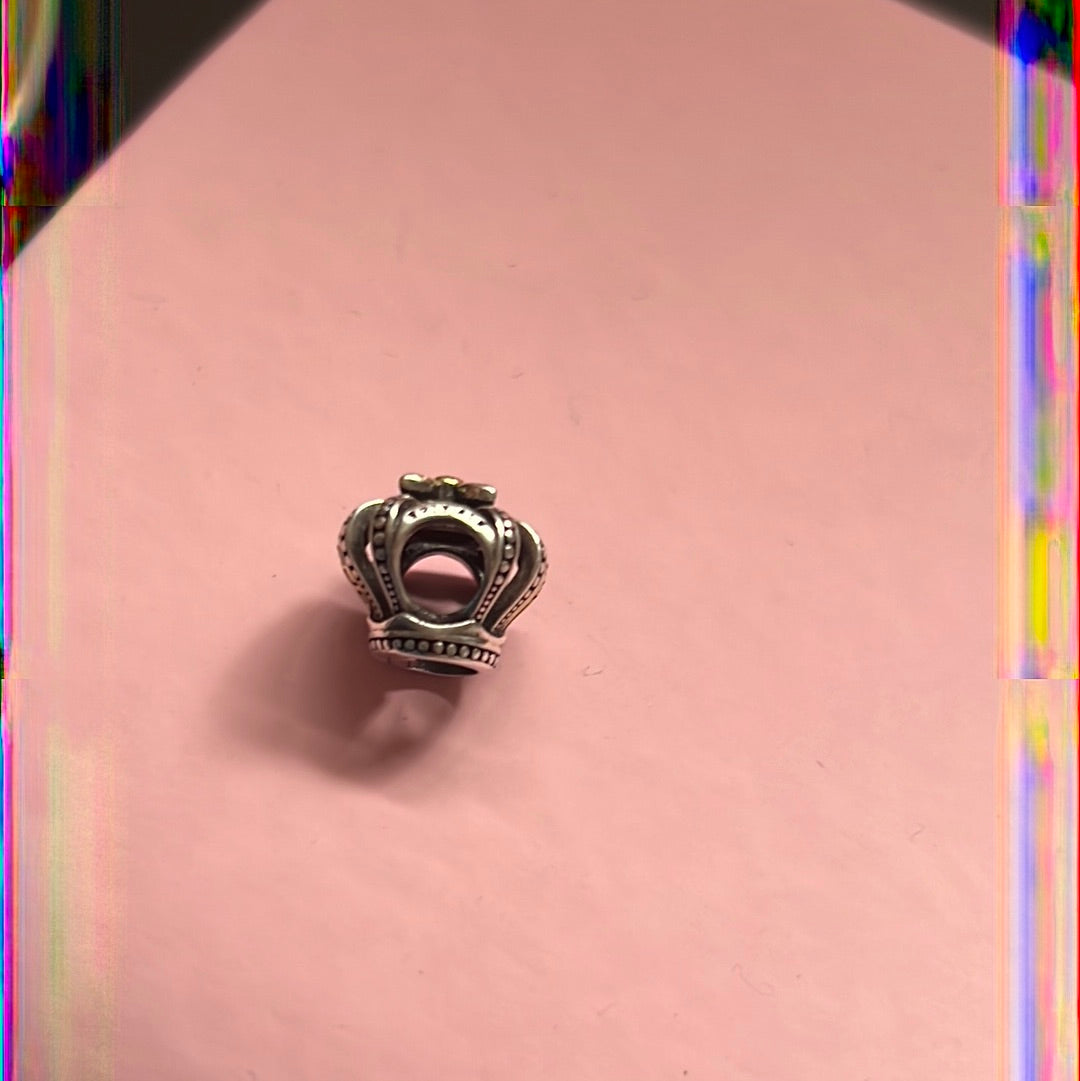 Unbranded Crown Gold Tone Princess Charm