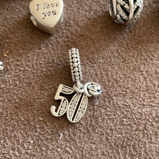 Genuine Pandora 50th Birthday Gift Present Charm