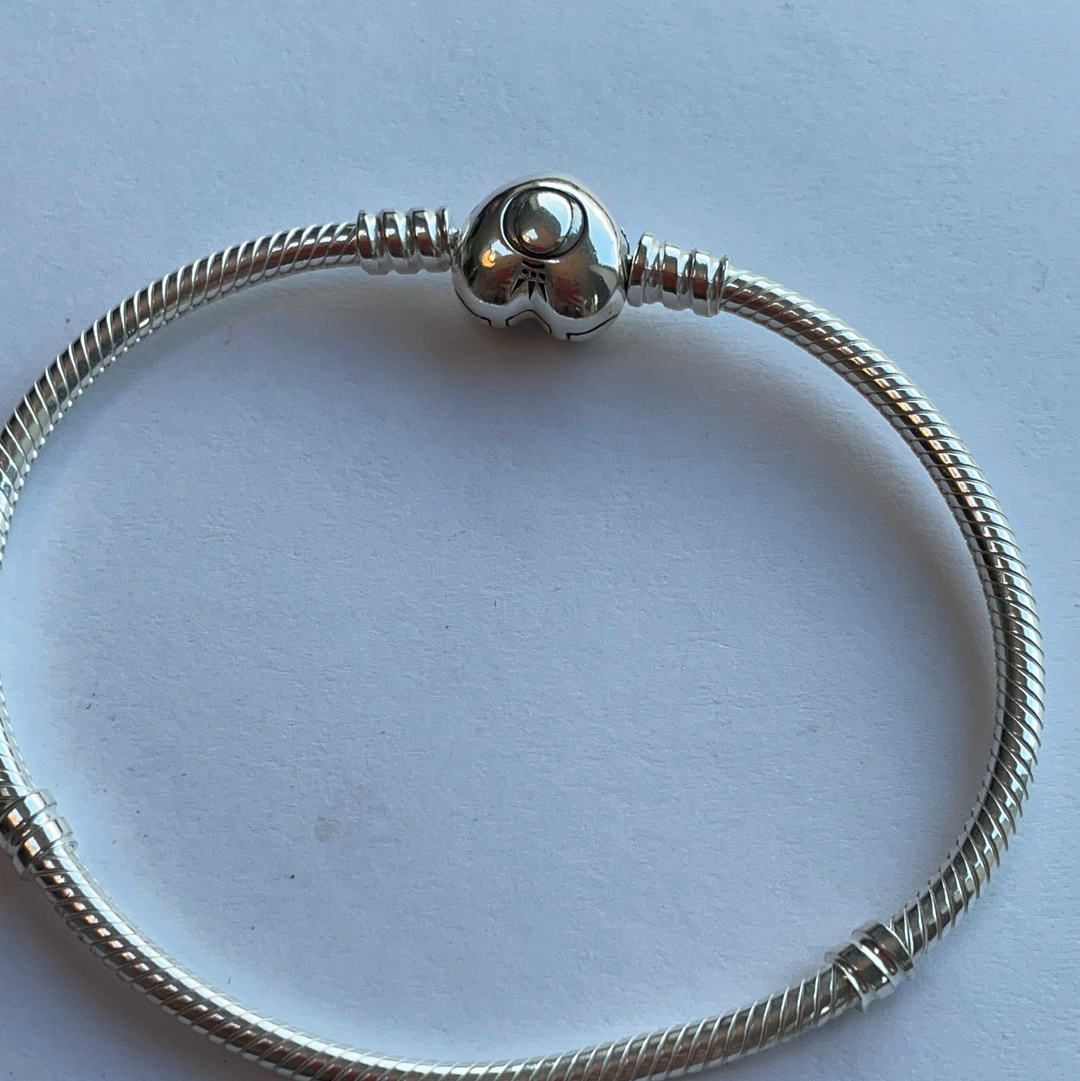 Genuine Pandora Heart Clasp Snake Chain Bracelet Various Sizes