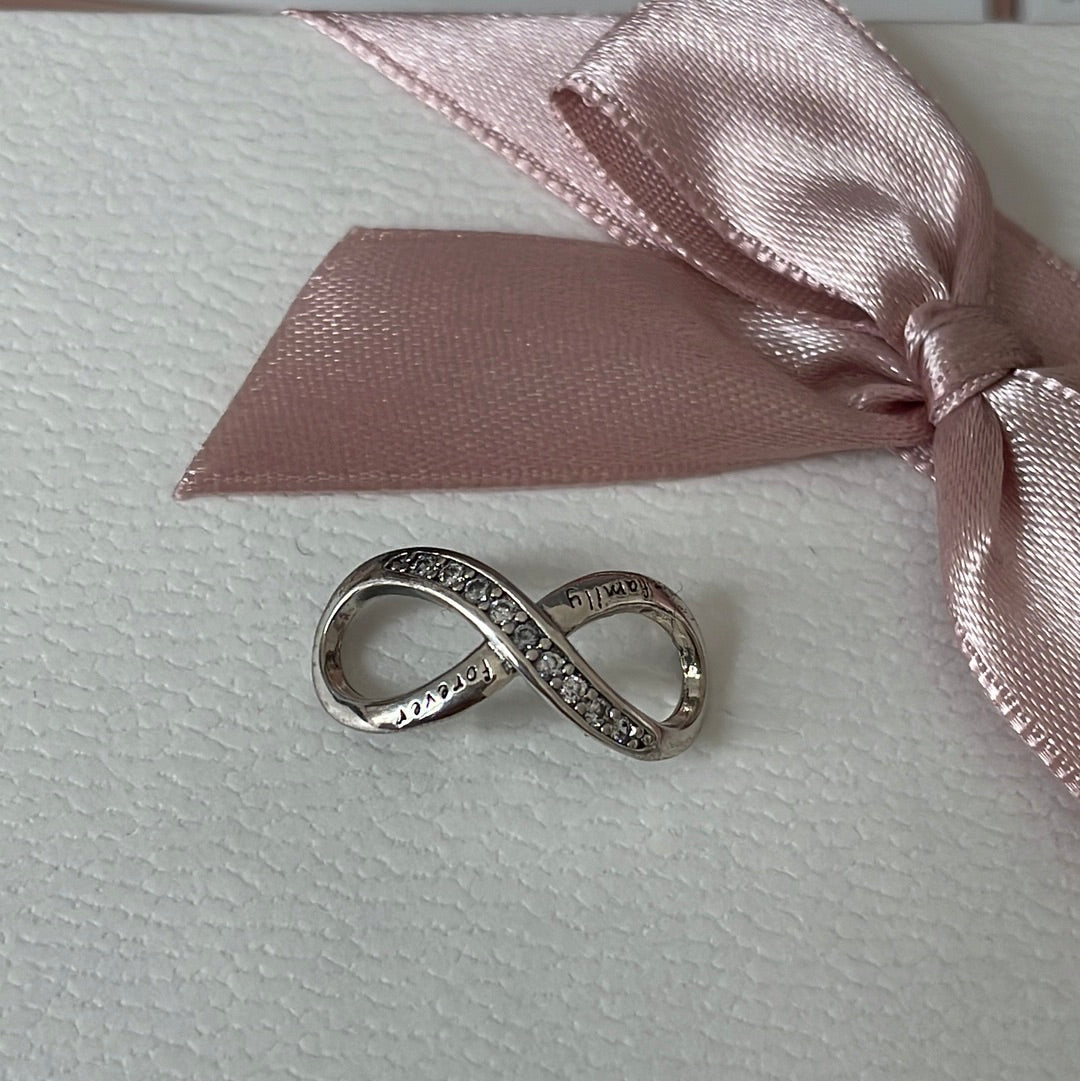 Unbranded Family Forever Pave Infinity Charm