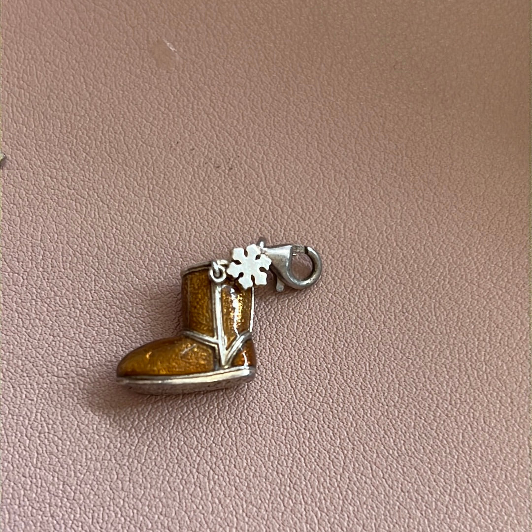 Genuine Thomas Sabo Enamel Ugg Boot Snowflake Clip Charm
