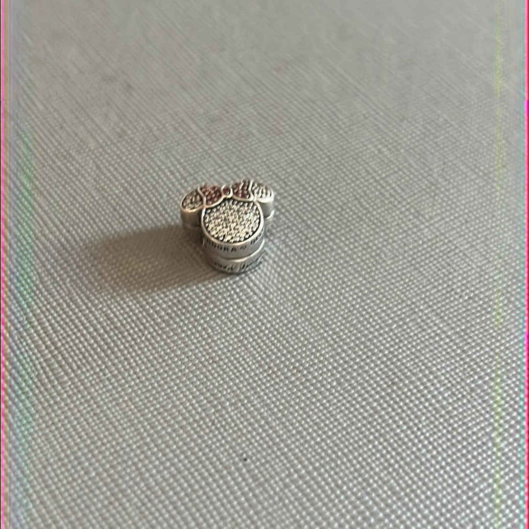 Genuine Pandora Disney Parks Exclusive Minnie Mouse Pave Ears Clip