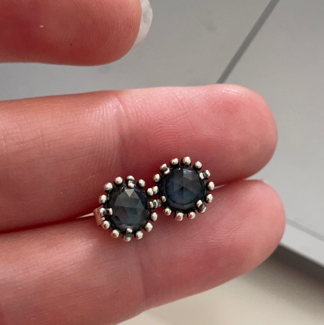 Genuine Pandora Navy Midnight Blue Crystal Birthstone Earrings