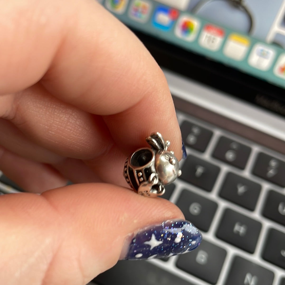 Genuine Pandora Enamel Bee Dangle Heart “Bee Mine” Charm