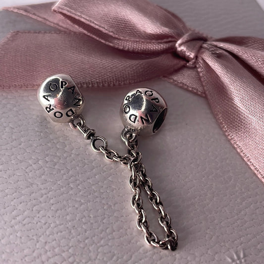 Genuine Pandora Plain Logo Safety Chain