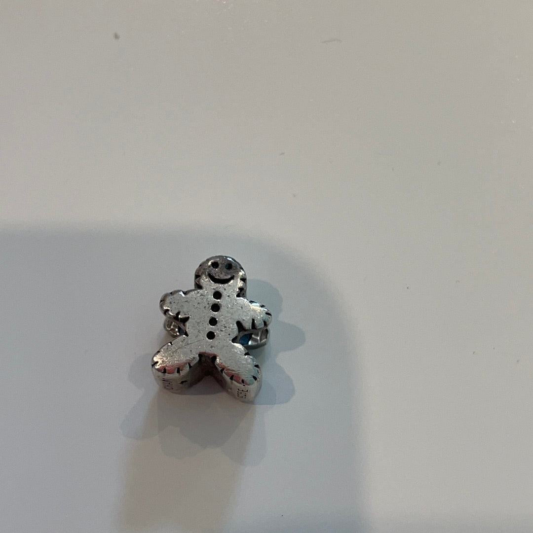 Genuine Chamilia Gingerbread Man Christmas Charm