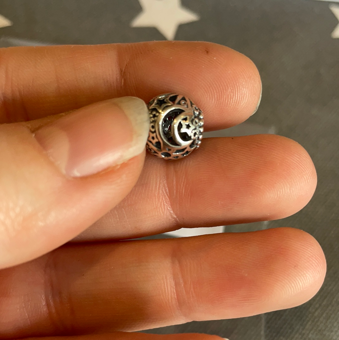 Genuine Pandora Night Sky Openwork Moon and Stars Celestial Charm BRAND NEW
