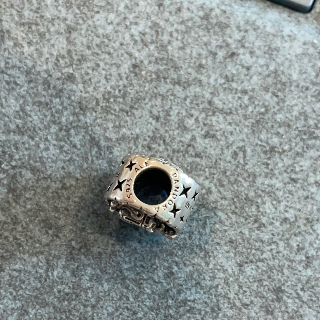 Genuine Pandora Disney Star Wars R2D2 Robot Open Work Charm