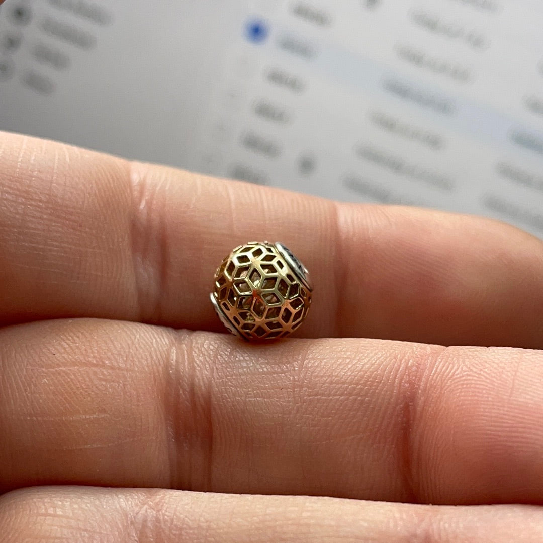 Genuine Pandora Essence 14ct Gold Openwork Intuition Charm