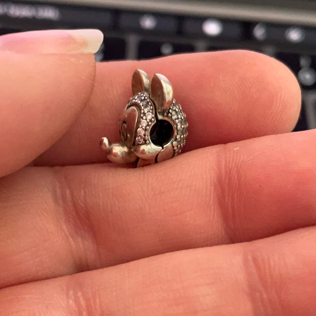 Genuine Pandora Disney Mickey Mouse Limited Edition 2015 Pave Charm Clip