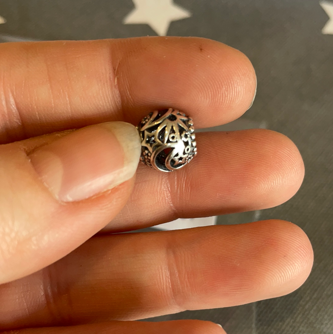 Genuine Pandora Night Sky Openwork Moon and Stars Celestial Charm