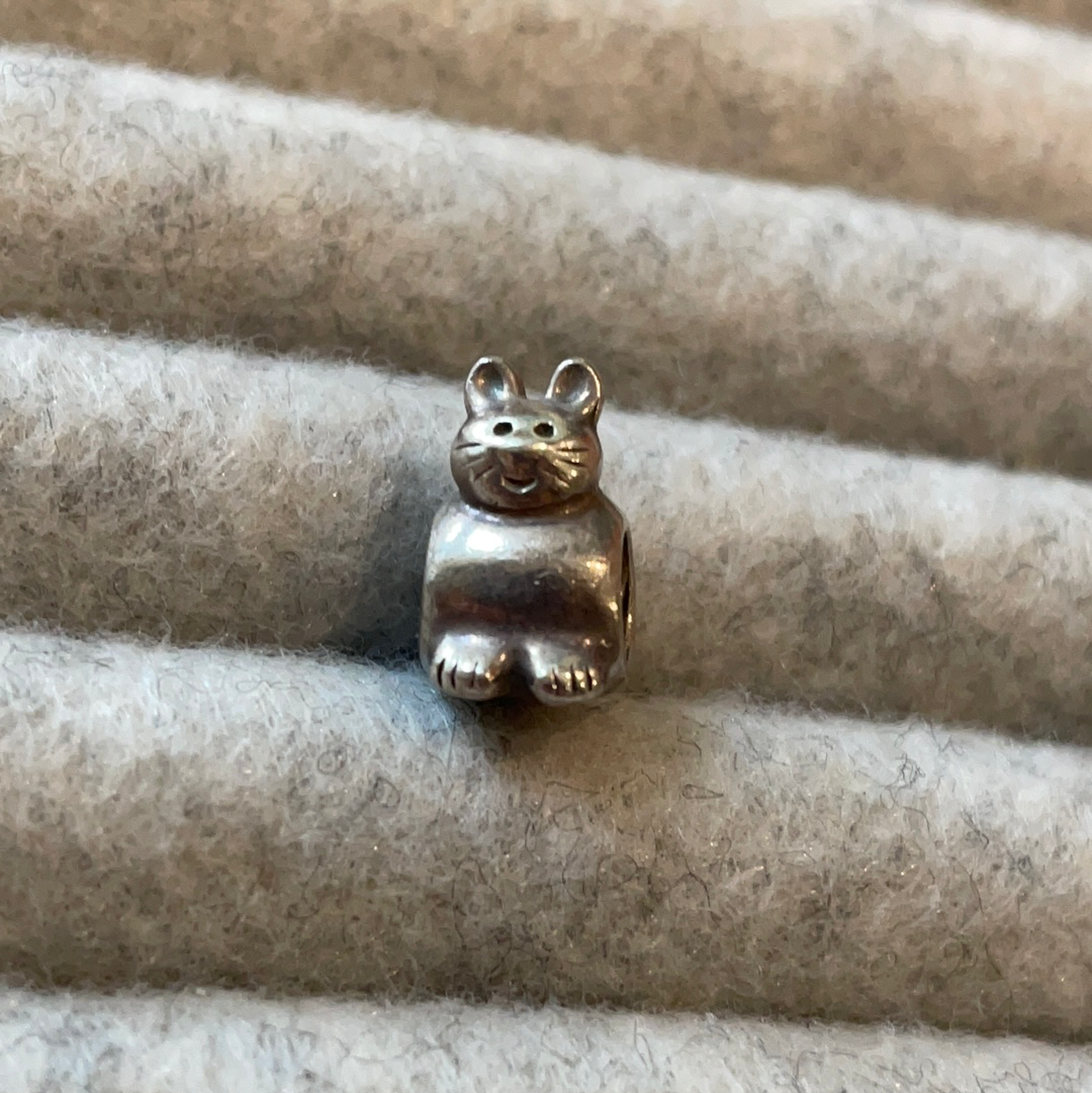 Genuine Pandora Cat/Rabbit Retired Charm