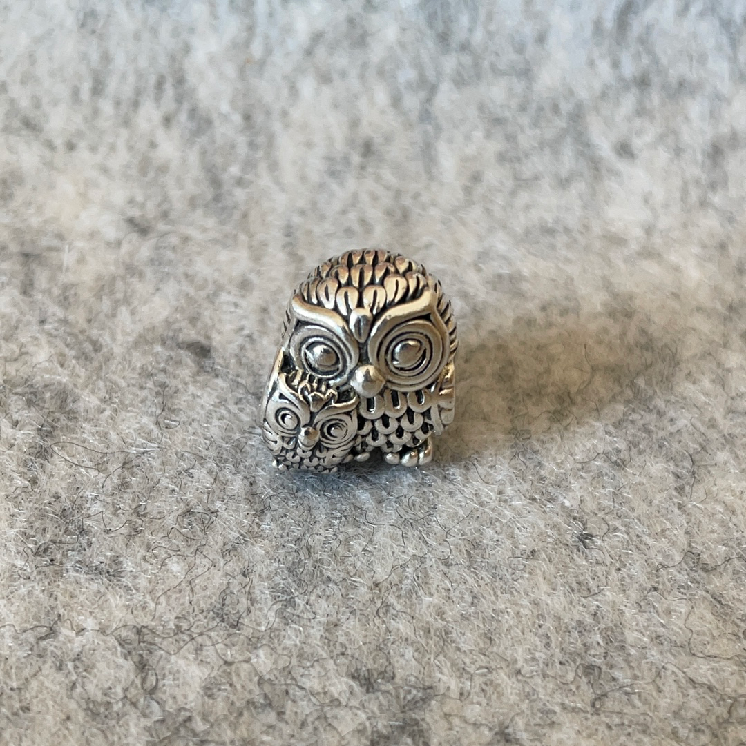 Genuine Pandora Owl and Owl Baby Charm