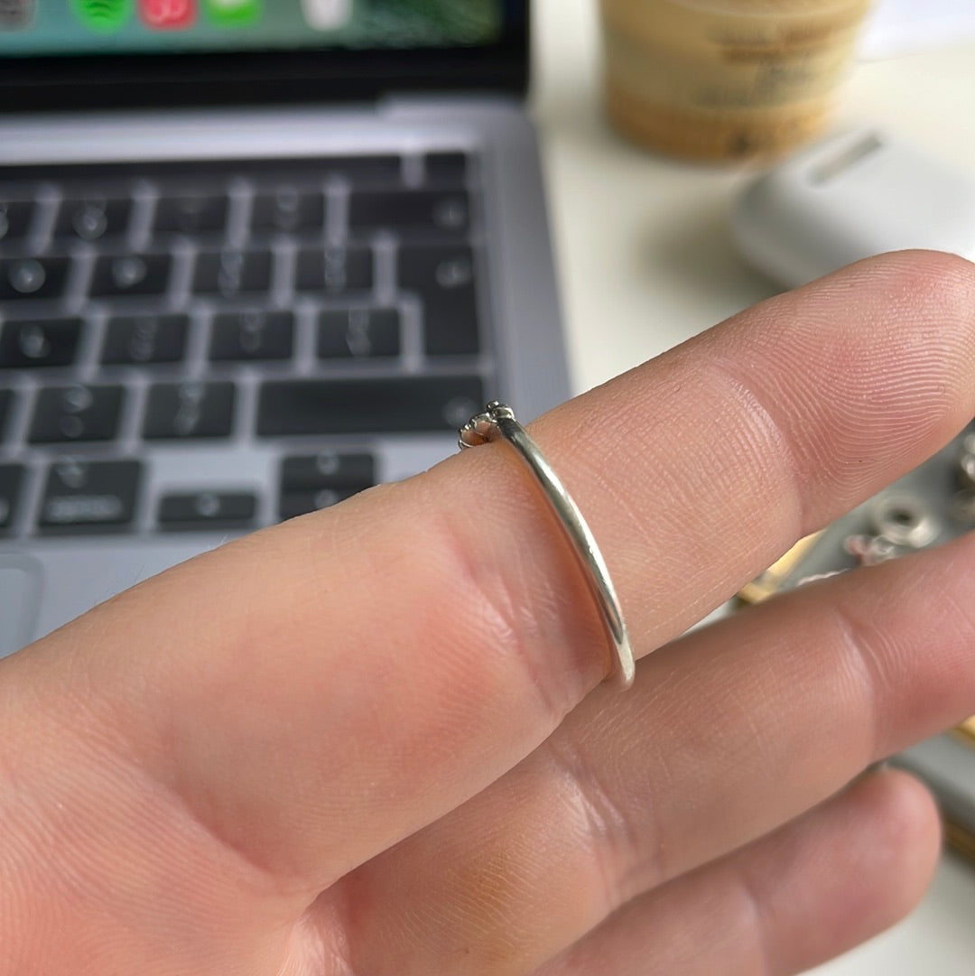 Genuine Pandora Angel Wing Pave Feather Ring With Stone Size 52