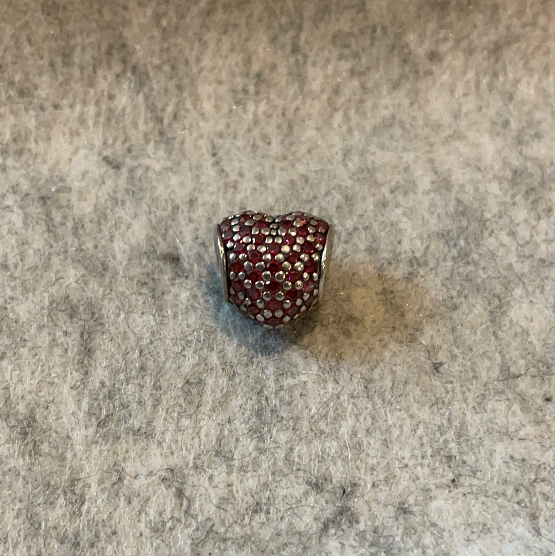 Genuine Pandora Pink Pave Sparkle Heart