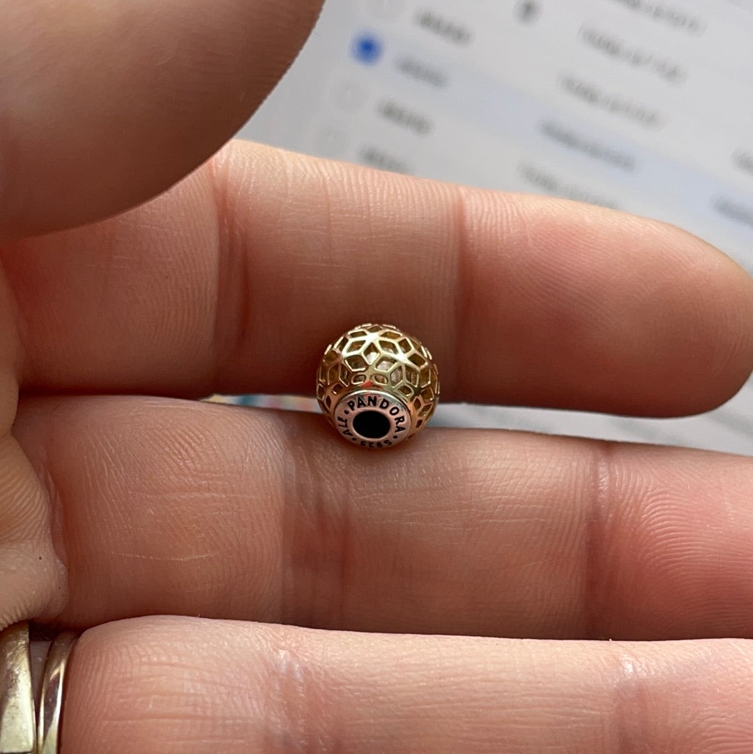 Genuine Pandora Essence 14ct Gold Openwork Intuition Charm