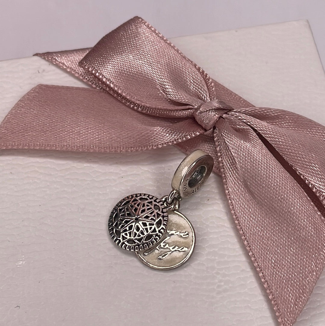 Genuine Pandora Pave I Love Yoga Spirituality Dangle Openwork Charm