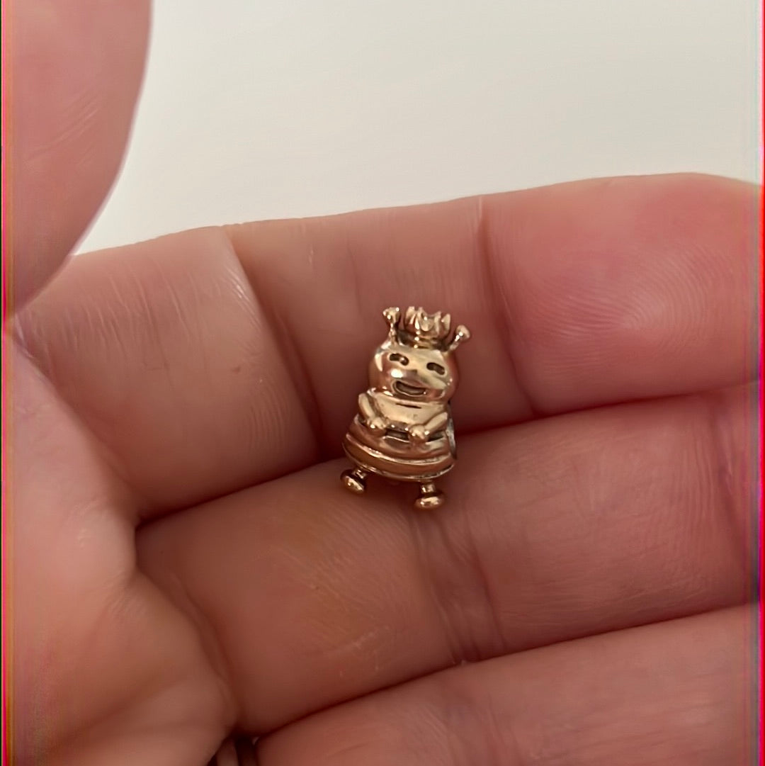 Genuine Pandora Solid Gold 14ct Queen Bee Rare Charm