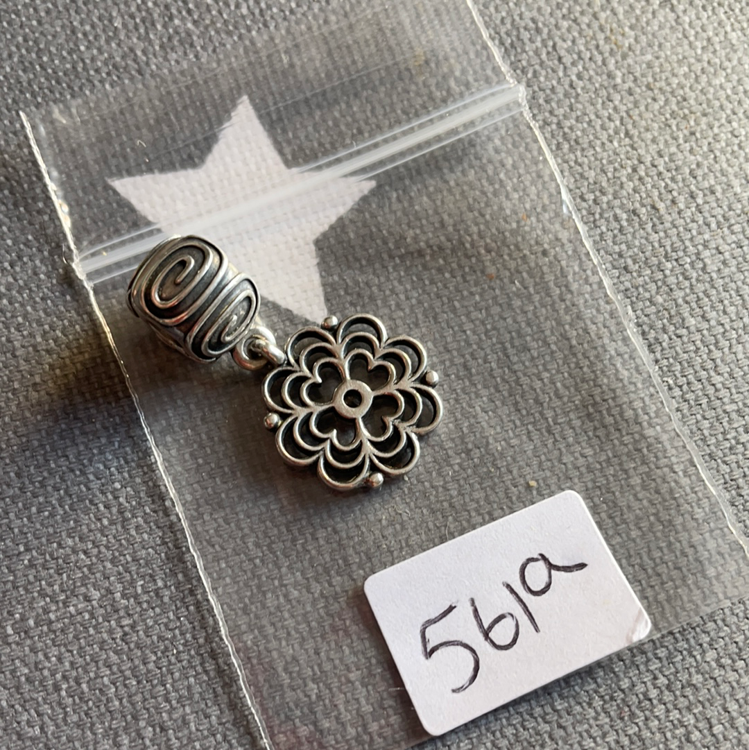 Genuine Pandora Dogwood Flower Openwork Clear Stone CZ Clip Rare