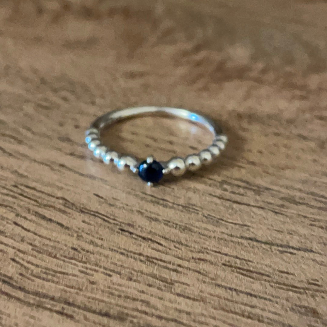 Genuine Pandora New Style Blue Navy September Birthstone Ring 60