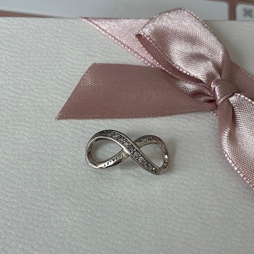 Unbranded Family Forever Pave Infinity Charm