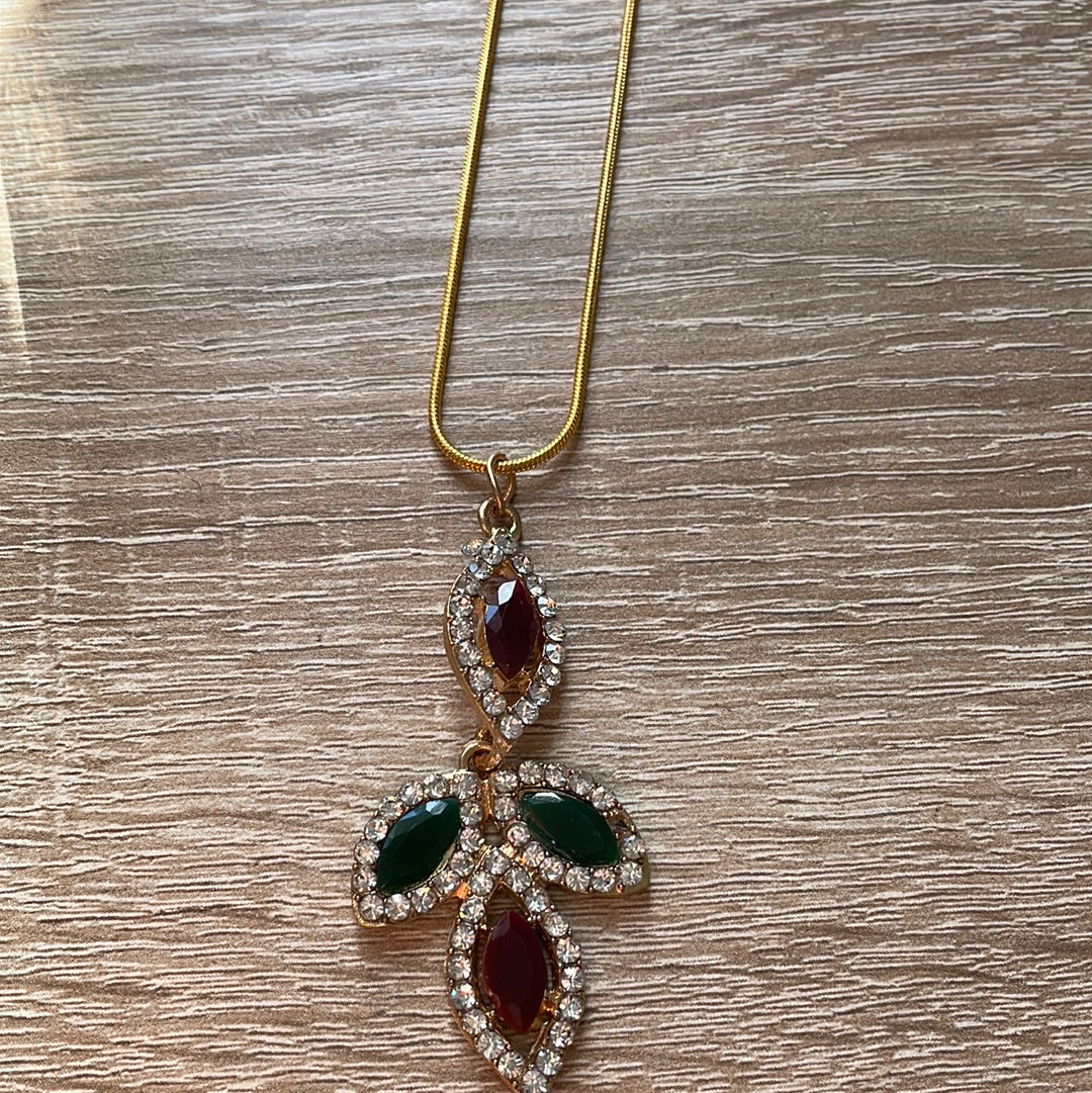 Unbranded Sterling Silver Necklace Gold Coated With Four Leafed Pave Flower Necklace