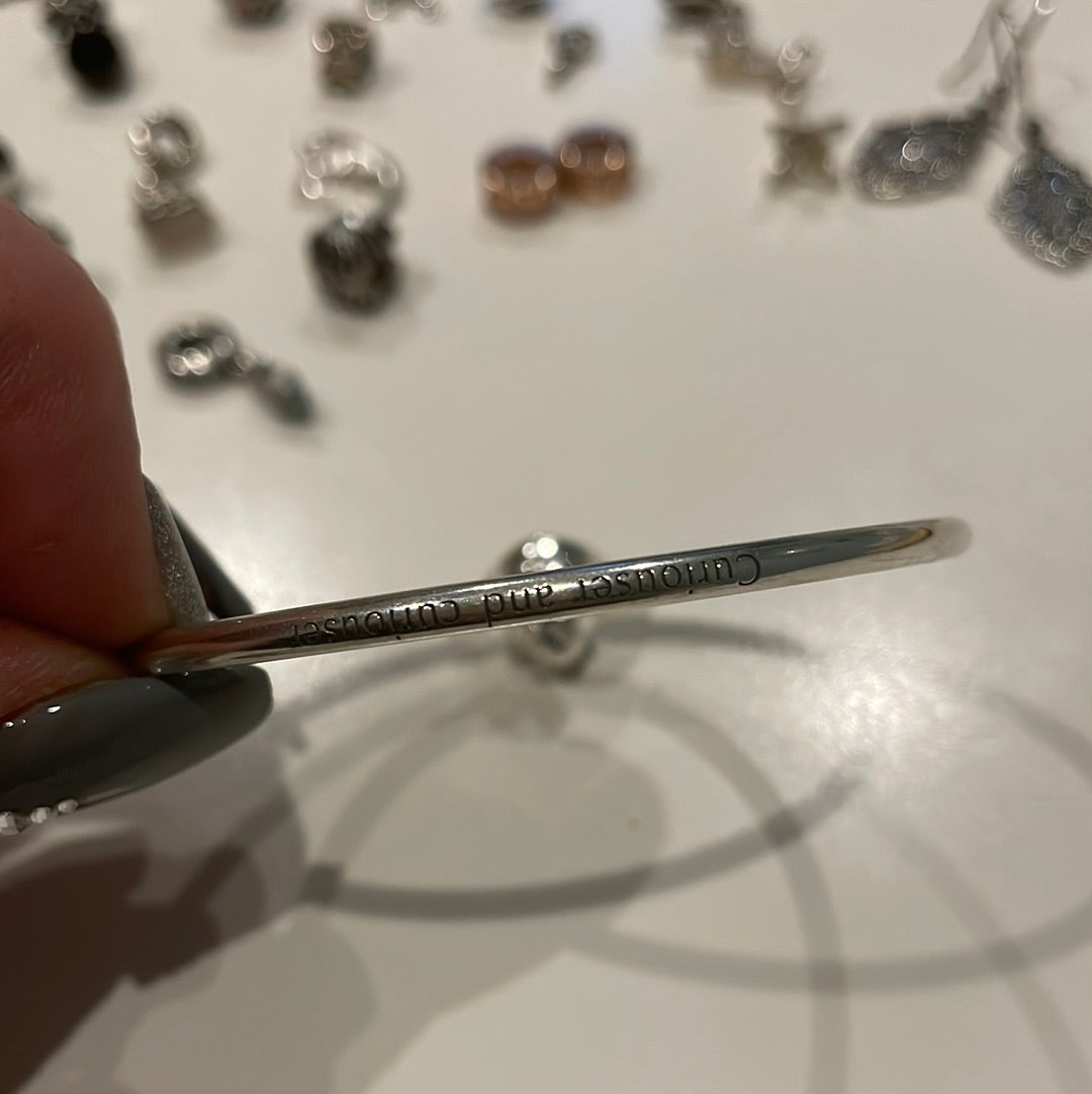 Genuine Pandora Disney Cheshire Cat Alice in Wonderland Bangle 19cm