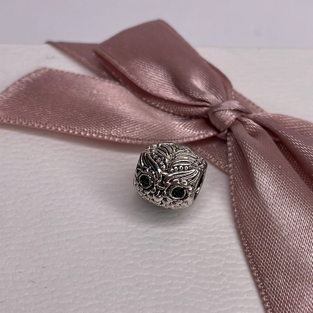 Genuine Pandora Wise Owl Charm with CZ eyes