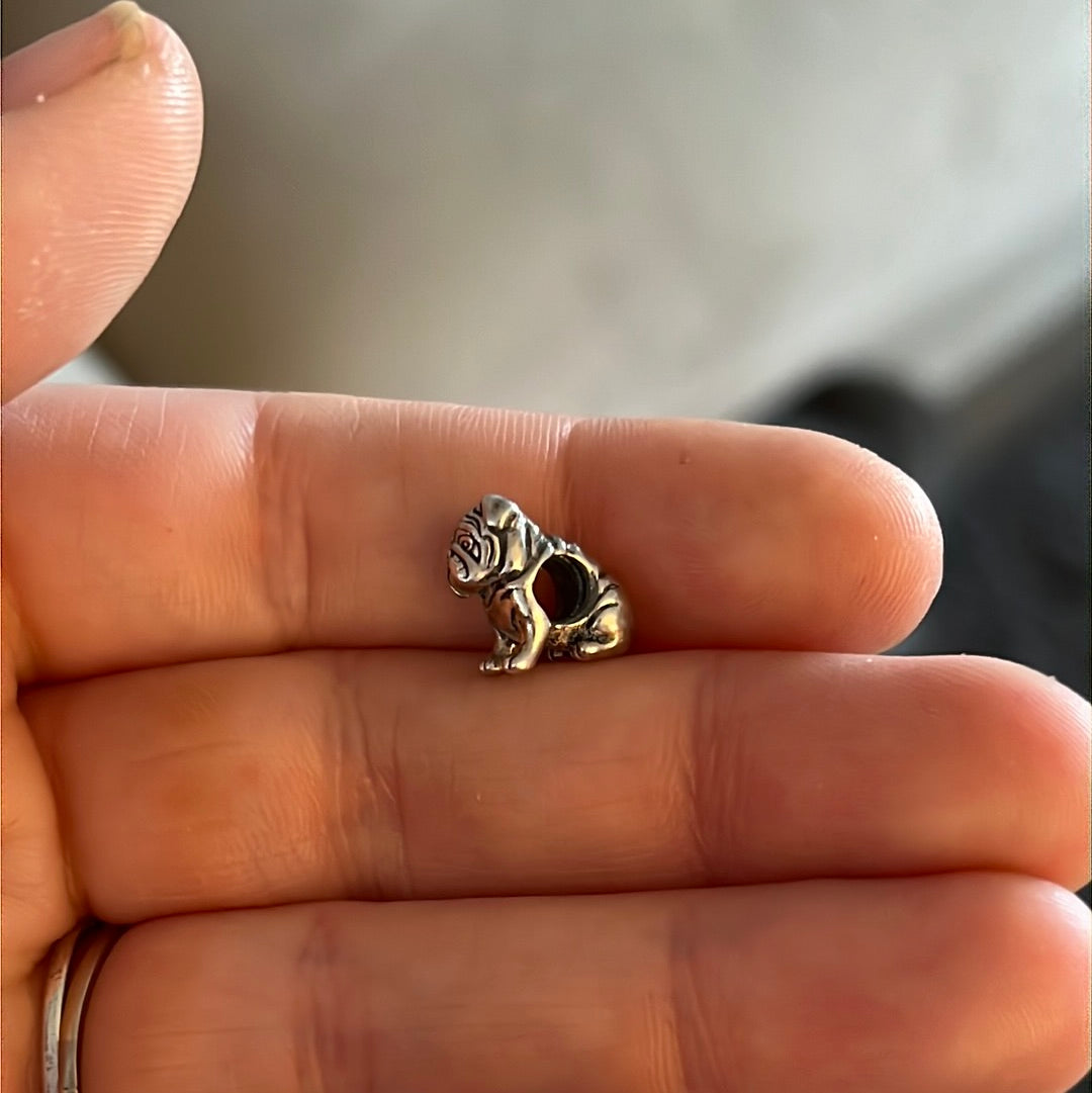 Genuine Chamilia Bulldog Dog Charm Animal