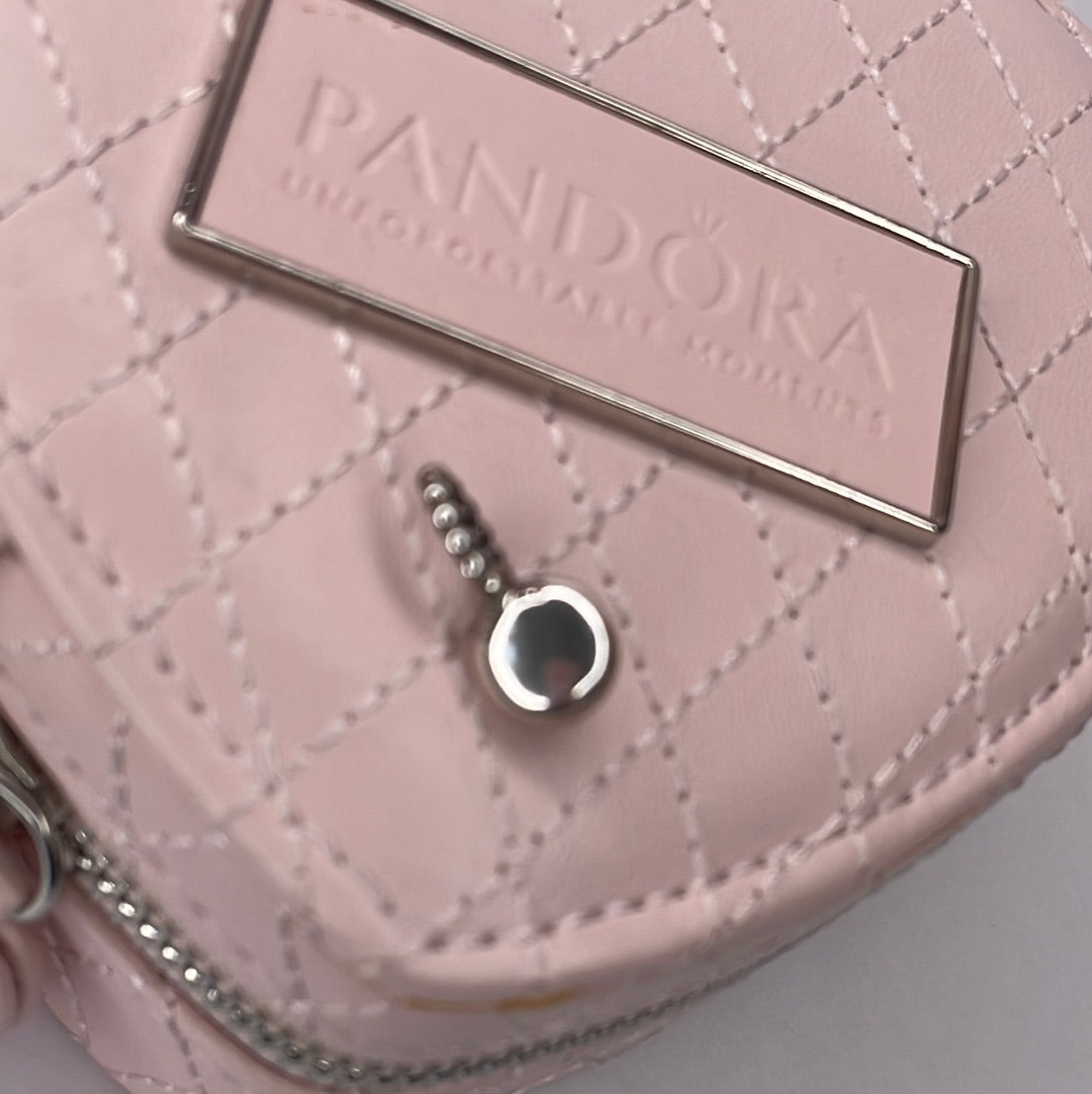 Genuine Pandora RARE Pink Cabochon Stone Dangle Large Pendant HTF Charm
