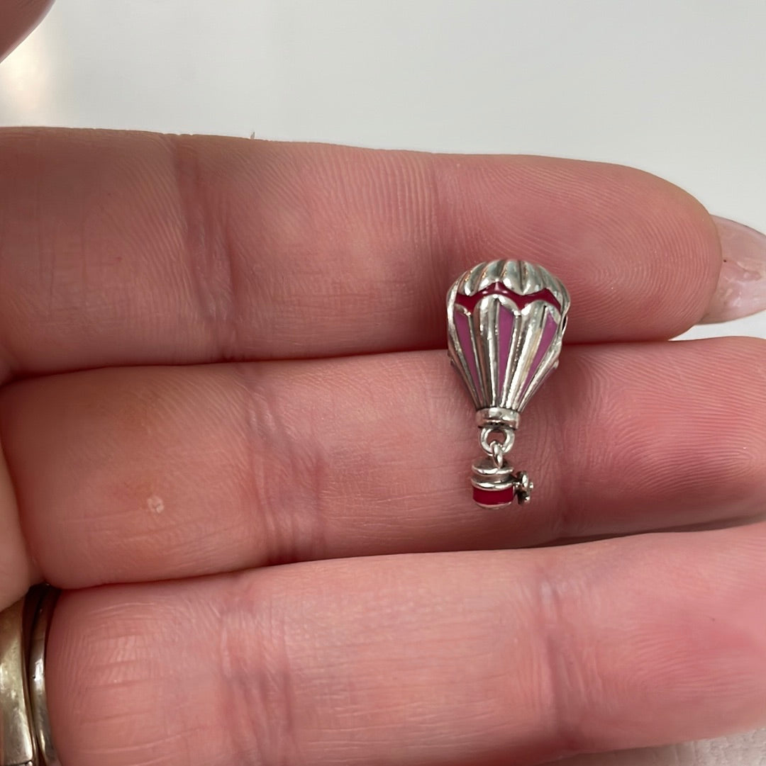 Genuine Pandora Hot Air Balloon Charm Pink and Red
