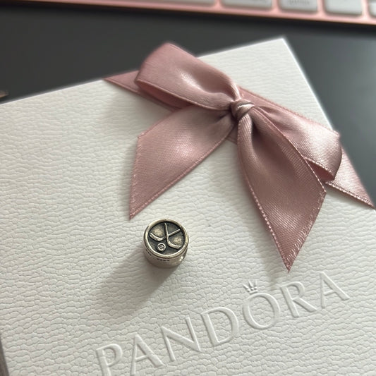 Genuine Pandora Hockey Puck Charm HTF Rare