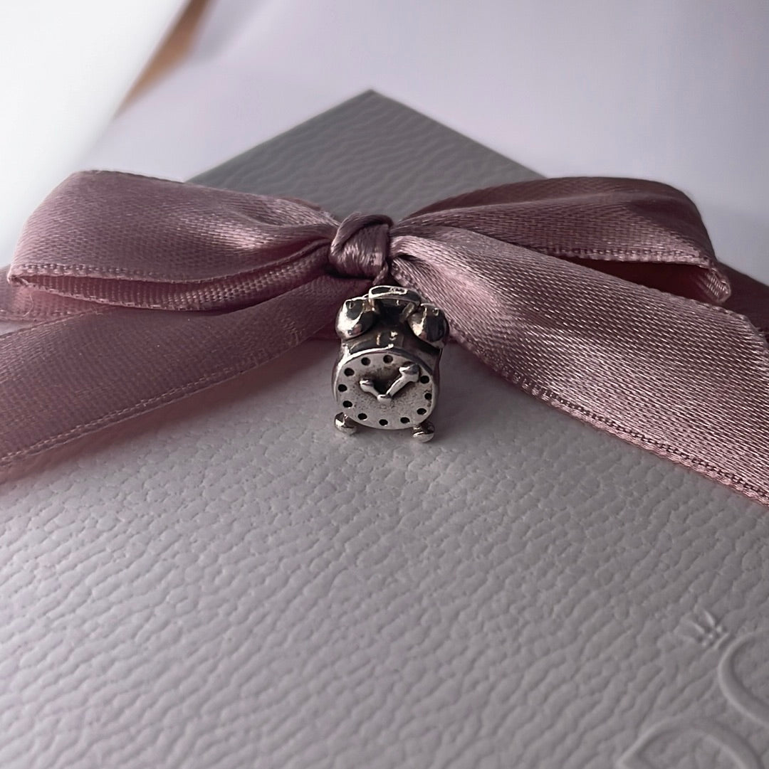 Genuine Pandora Alarm Clock Charm Retired