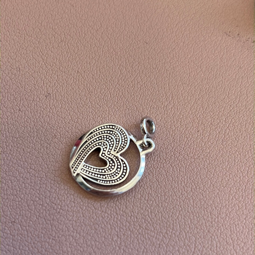 Genuine Pandora Me Essence Rainbow Heart of Freedom Medallion CZ Large Charm