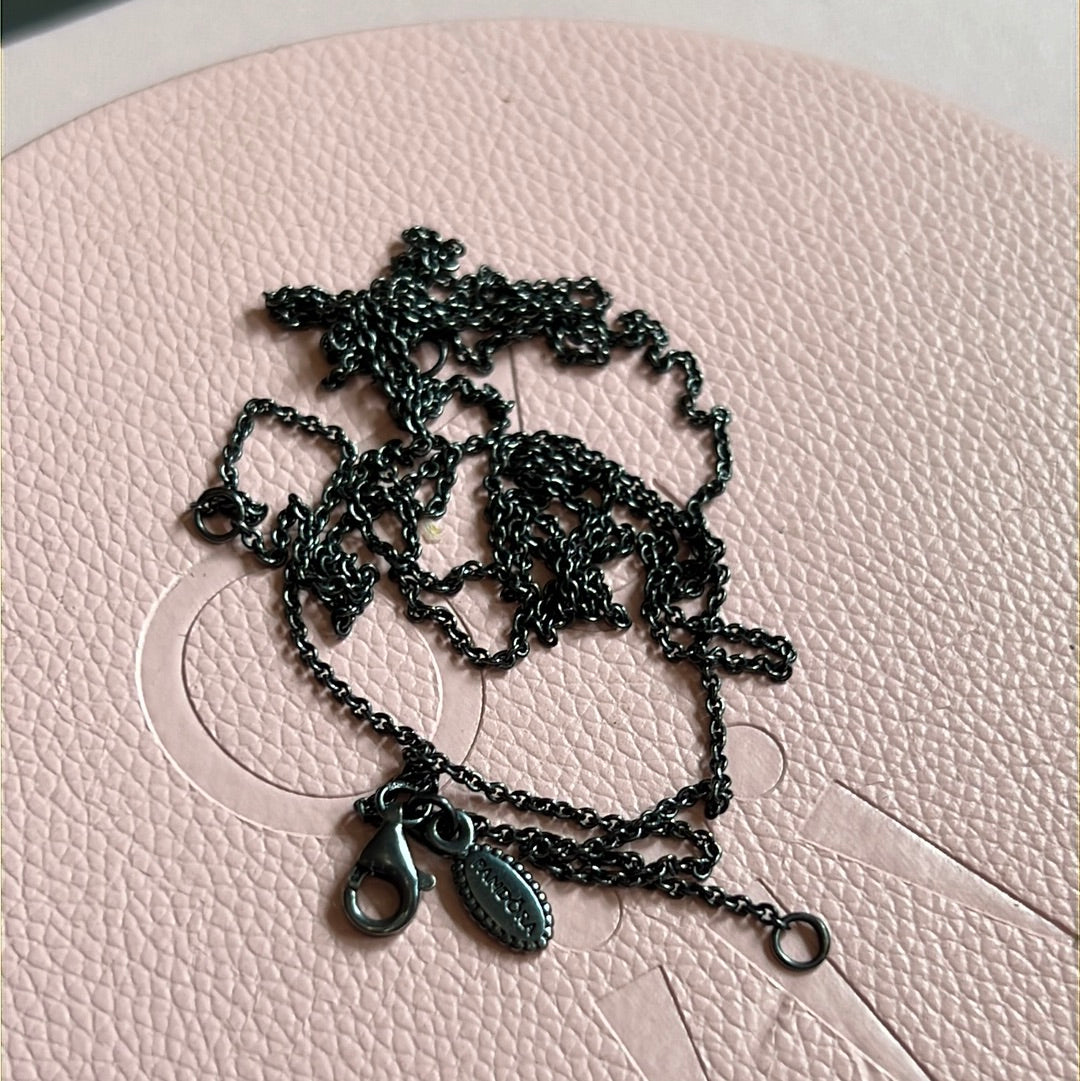 Genuine Pandora Retired Oxidised Chain Necklace 90cm