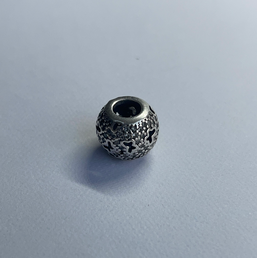 Genuine Pandora Butterfly Cut out Pave Ball Charm