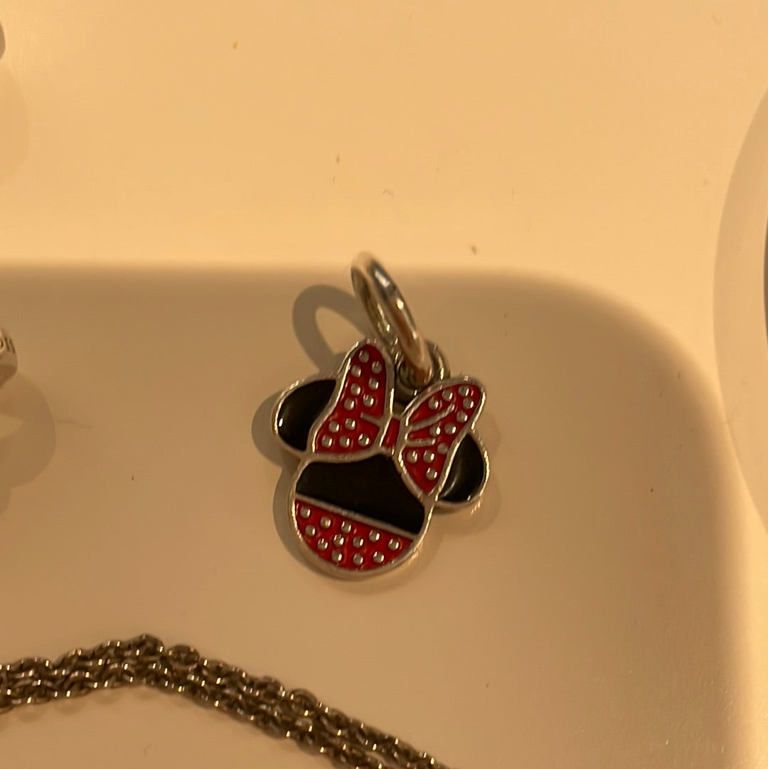 Genuine Pandora Disney Minnie Mouse Enamel Dangle Charm