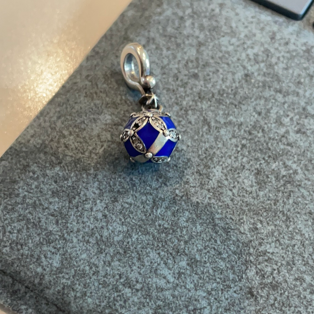 Genuine Pandora Blue Ornament Limited Edition 2019 Merry Christmas Bauble Dangle